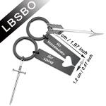 His and Hers Viking Shieldmaiden Keychain Set