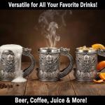 Viking Stainless Steel Beer and Coffee Mugs