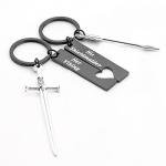 His and Hers Viking Shieldmaiden Keychain Set