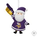 Minnesota Vikings Santa Fan Christmas Ornament