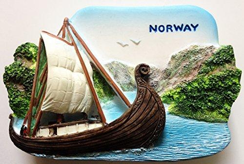 Miniature Viking Ship Magnet - Norway Handcrafted Gift
