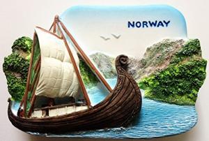 Miniature Viking Ship Magnet - Norway Handcrafted Gift