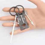 His and Hers Viking Shieldmaiden Keychain Set