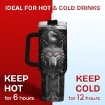 Viking Dad 40 oz Tumbler with Handle and Straw
