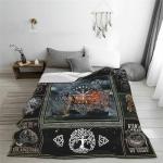 Viking Inspired Fleece Throw Blanket for All