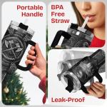 Viking Dad 40 oz Tumbler with Handle and Straw