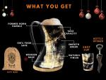 Viking Horn Mug Set with Shot Glass & Opener