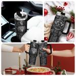 Viking Dad 40 oz Tumbler with Handle and Straw