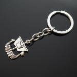 Viking Ship Silver Pendant Keychain Gift