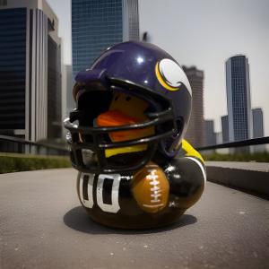 Vikings Rubber Duck with Jersey and Football