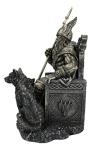 Odin the Allfather Throne Statue with Wolves