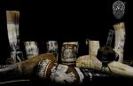Viking Horn Mug Set with Shot Glass & Opener