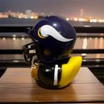 Vikings Rubber Duck with Jersey and Football