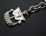 Viking Ship Silver Pendant Keychain Gift