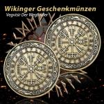 Vegvisir Viking Compass Coin – Norse Rune Amulet