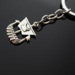 Viking Ship Silver Pendant Keychain Gift