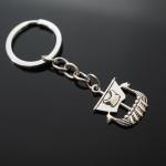 Viking Ship Silver Pendant Keychain Gift