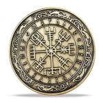 Vegvisir Viking Compass Coin – Norse Rune Amulet