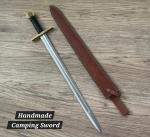 Custom Handmade Viking Sword with Leather Sheath