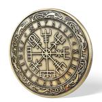 Vegvisir Viking Compass Coin – Norse Rune Amulet