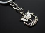 Viking Ship Silver Pendant Keychain Gift