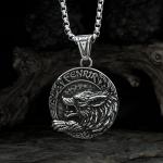 Fenrir Wolf Pendant Necklace for Viking Enthusiasts