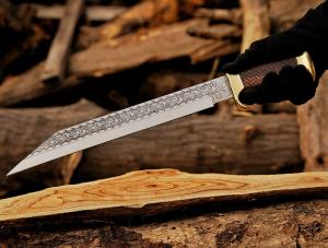Viking Seax Long Knife with Sheath - Ideal Gift