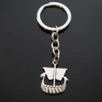 Viking Ship Silver Pendant Keychain Gift