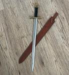 Custom Handmade Viking Sword with Leather Sheath