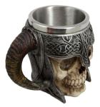 Viking Warrior Skull Helmet Beer Stein Mug