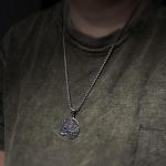 Fenrir Wolf Pendant Necklace for Viking Enthusiasts