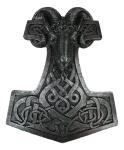 Viking Ram Skull With Thor's Hammer Wall Decor