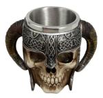 Viking Warrior Skull Helmet Beer Stein Mug