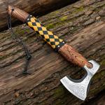 Personalized Viking Valhalla Axe with Sheath