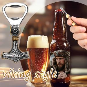 Nordic Viking Beer Bottle Opener - Mjolnir Design