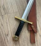 Custom Handmade Viking Sword with Leather Sheath