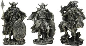 Norse Viking Warlock Gods Figurines - Set of 3