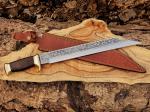 Viking Seax Long Knife with Sheath - Great Gift