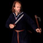 Mythrojan Viking Seax Knife with Leather Sheath