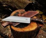 Handmade Viking Seax Knife with Wooden Handle