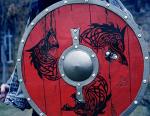 Viking Wolf Shield and Axe Props for LARP