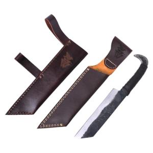 Odin's Raven Viking Seax Knife with Sheaths