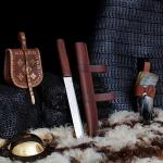 Mythrojan Viking Seax Knife with Leather Sheath