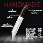 Handmade Viking Seax Knife with Wooden Handle