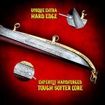 Mythrojan 24" Viking Seax with Leather Sheath