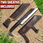 Odin's Raven Viking Seax Knife with Sheaths
