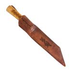 Norse Dragon Seax Knife with Leather Sheath