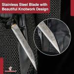 Viking Seax Knife with Bone Handle and Sheath