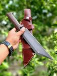 Viking Style Seax Knife with Leather Sheath