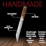 Custom Damascus Viking Seax Knife with Sheath